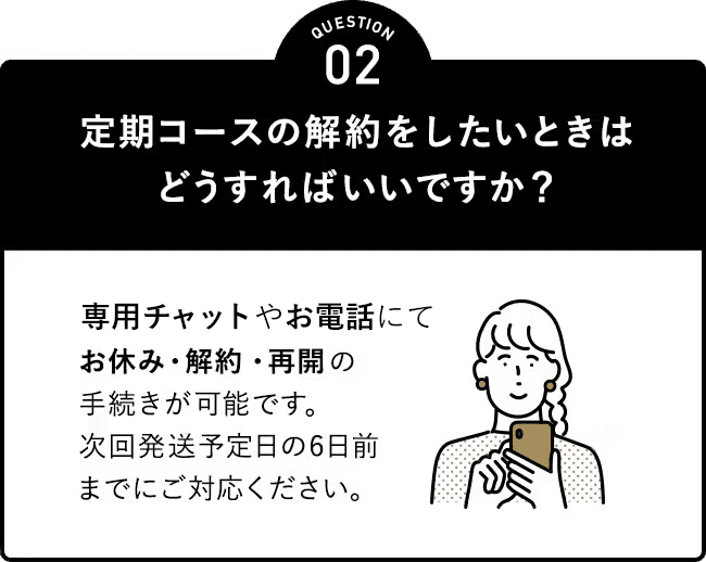 定期コースの解約をしたいときはどうすればいいですか?