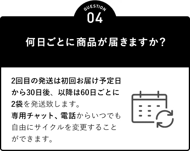 何日ごとに商品が届きますか?